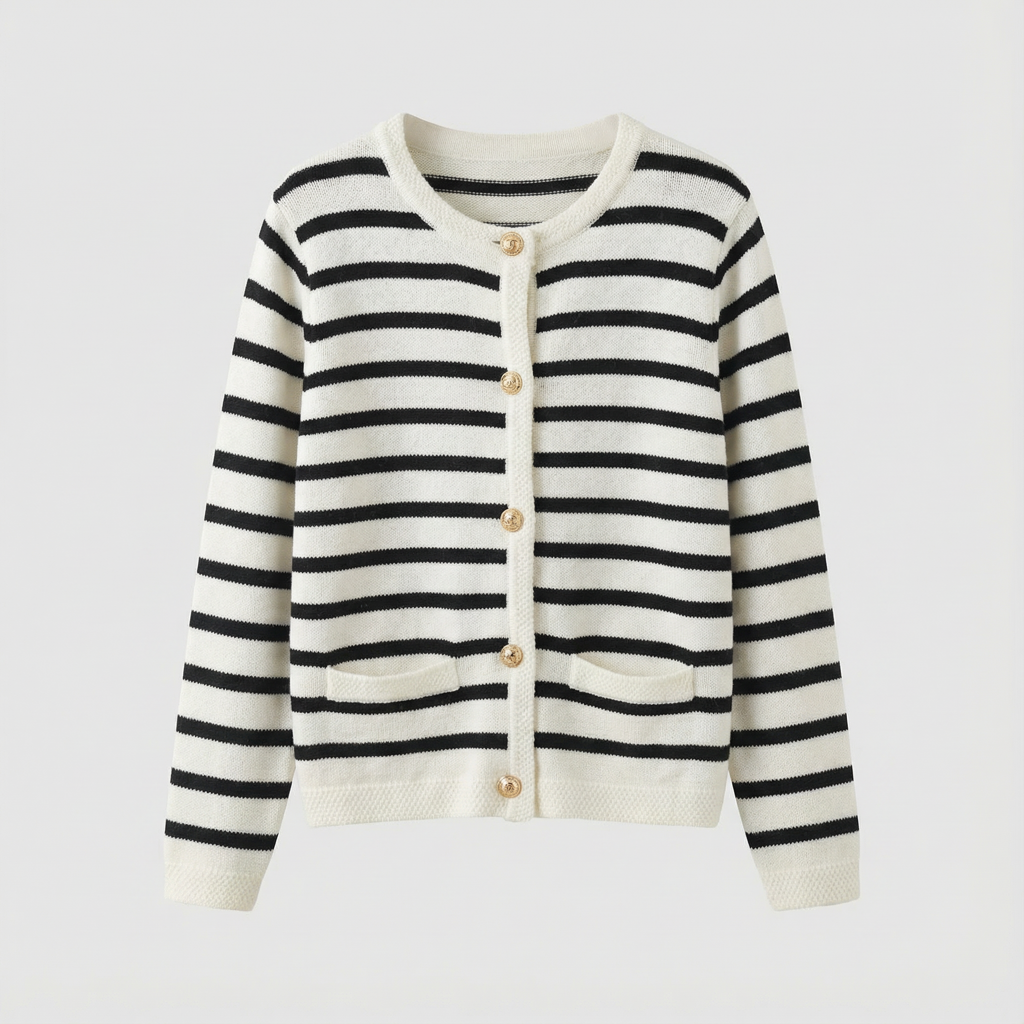 Tweed Style Knitted Cardigan for Women